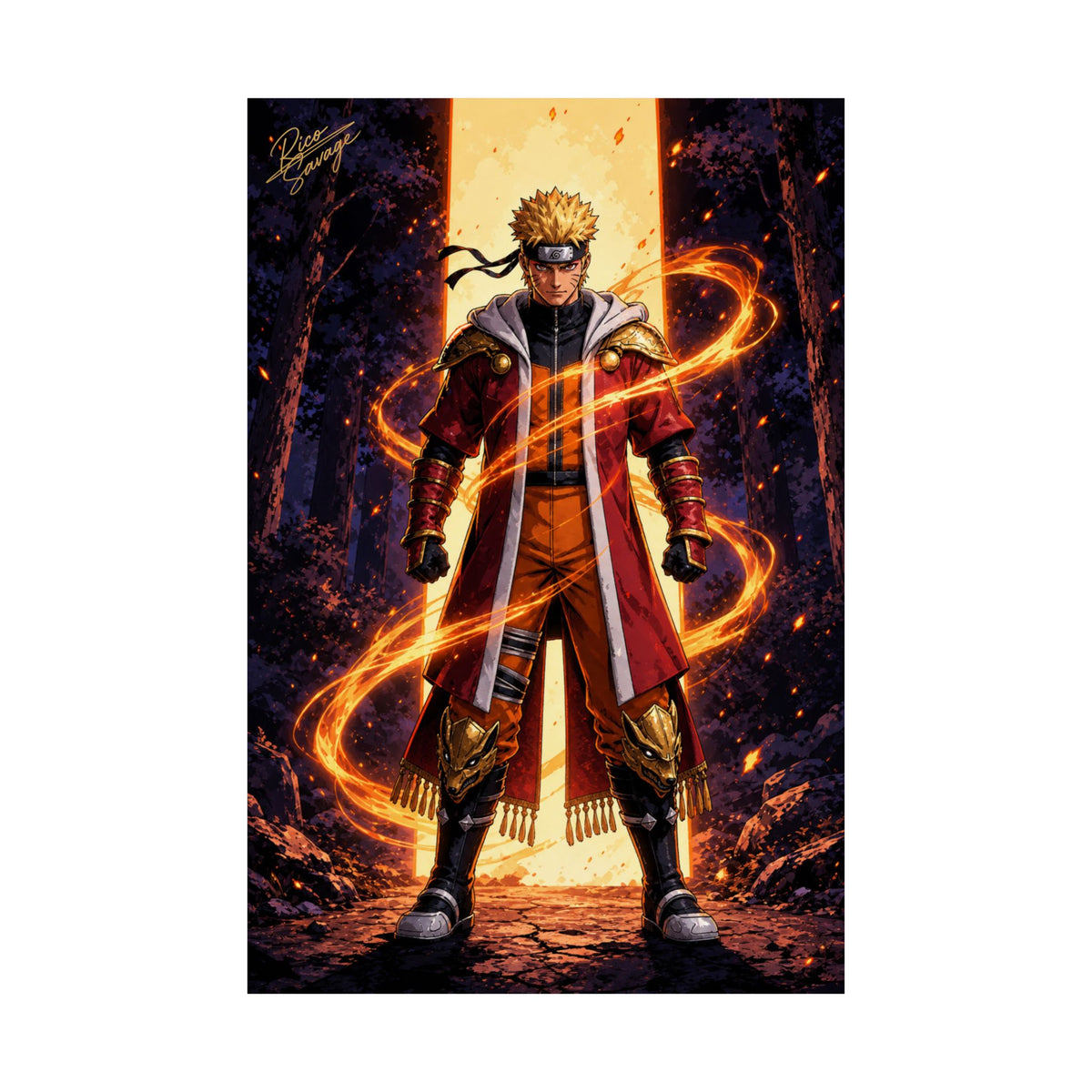 Naruto Stands His Ground Matte Vertical Posters