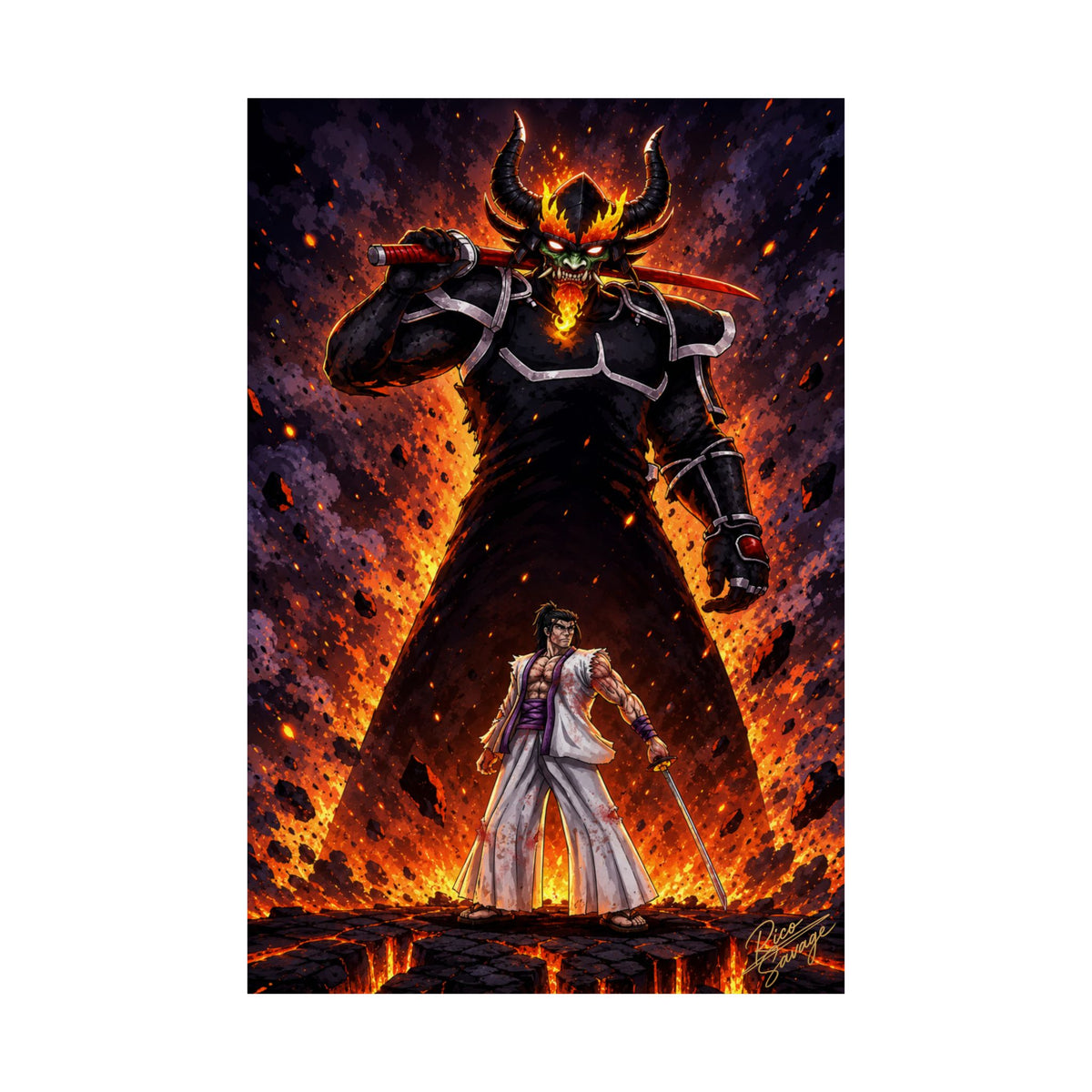Samurai Jacks Last Stand Matte Vertical Posters
