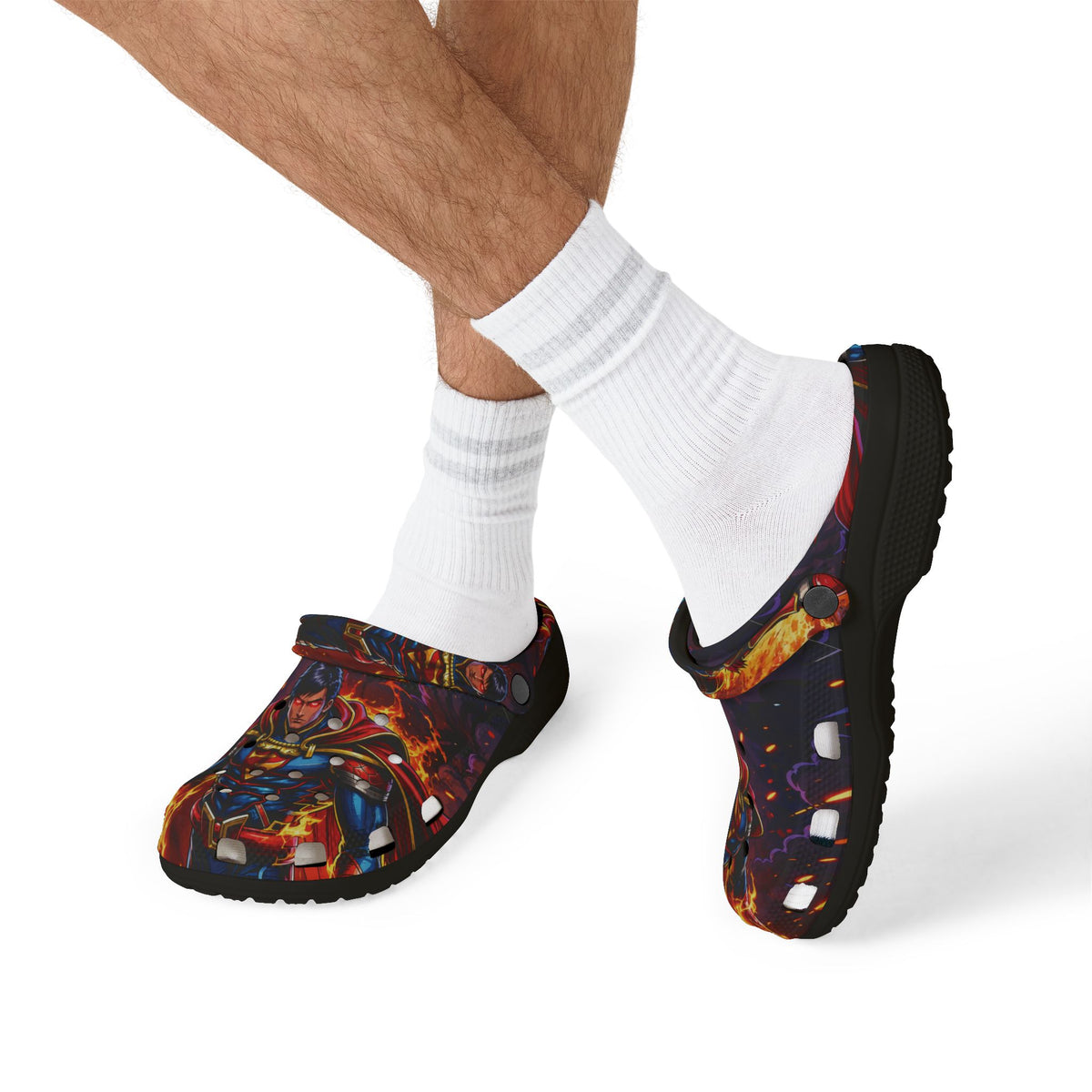 Man of Steel EVA Foam Rubber Shoes (AOP)