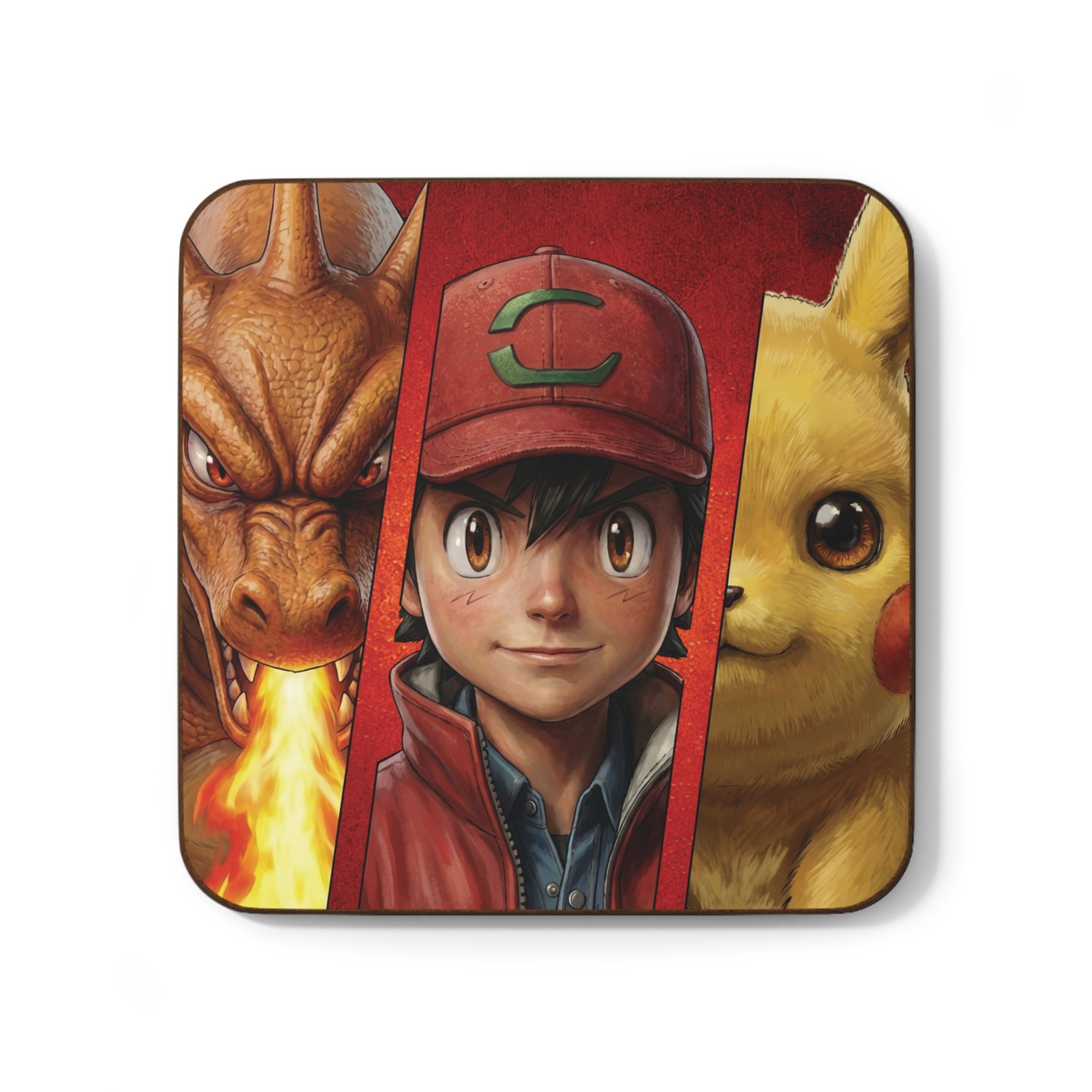 Poke Trio Hardboard Back Coaster