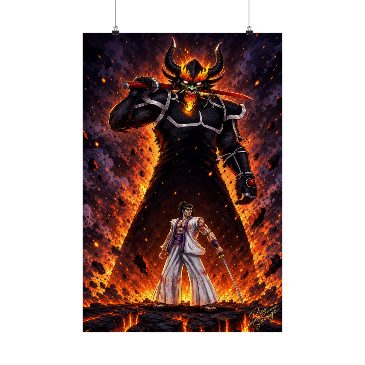 Samurai Jacks Last Stand Matte Vertical Posters