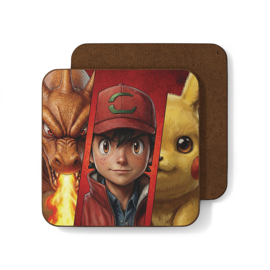 Poke Trio Hardboard Back Coaster