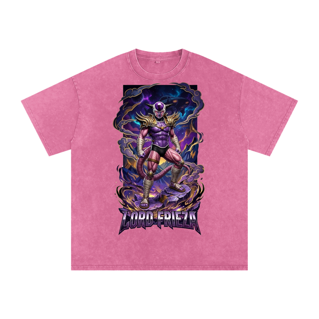 Lord Frieza Snow Washed Oversized Cotton T-Shirt