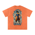 Sun Goku Snow Washed Oversized Cotton T-Shirt