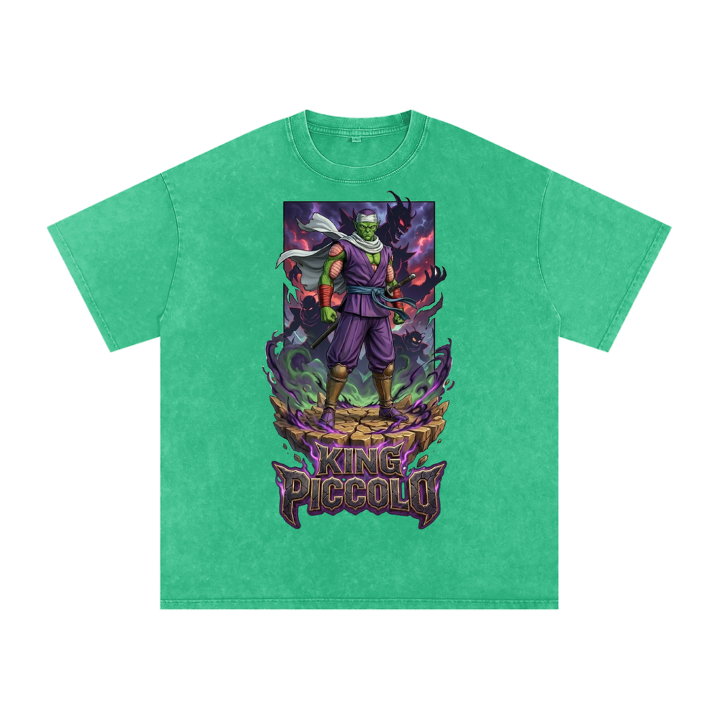 King Piccolo Snow Washed Oversized Cotton T-Shirt