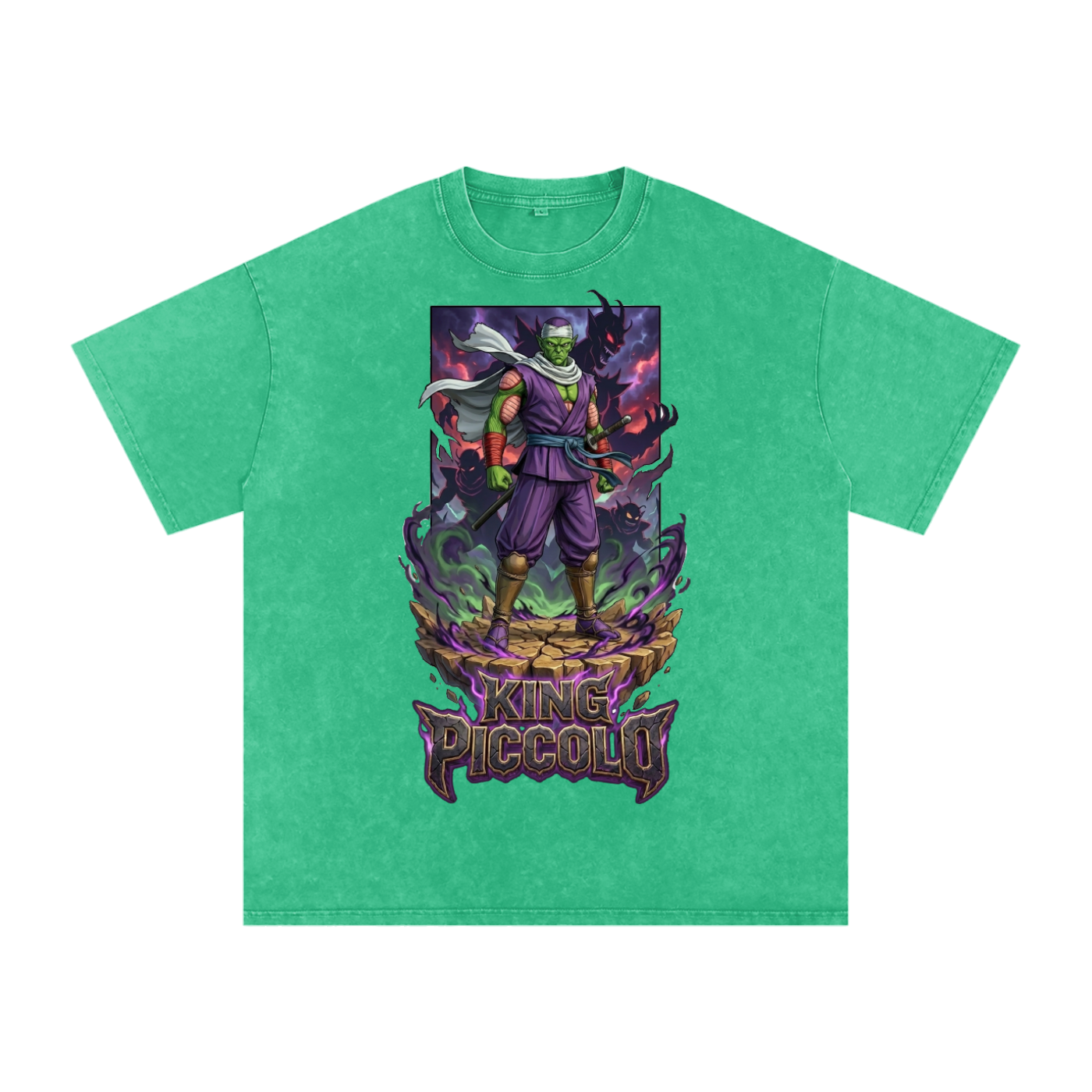 King Piccolo Snow Washed Oversized Cotton T-Shirt