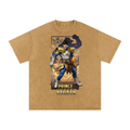Prince Vegeta Snow Washed Oversized Cotton T-Shirt