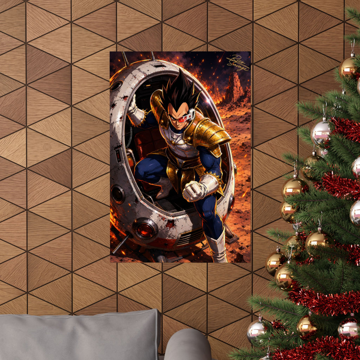 Vegetas Arrival Matte Vertical Posters