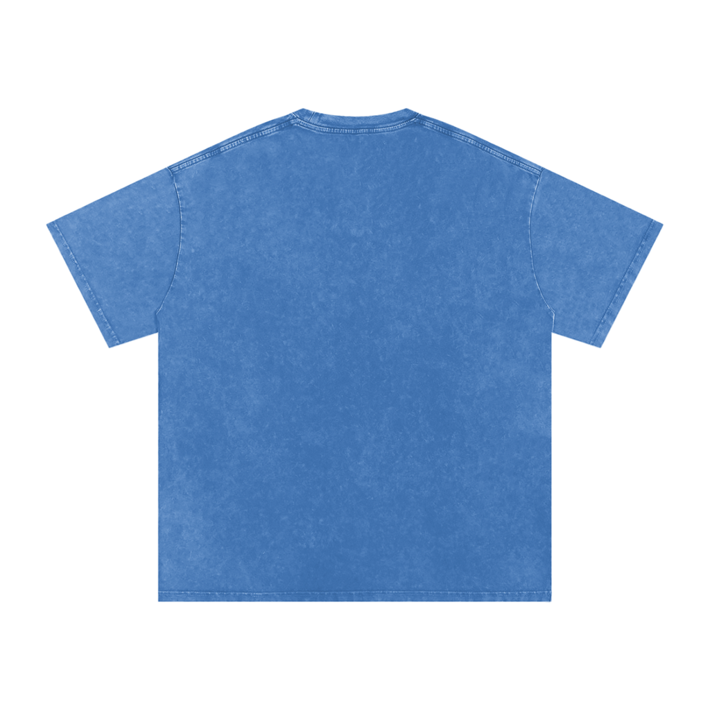 Showdown Billiards Rocks Snow Washed Oversized Cotton T-Shirt