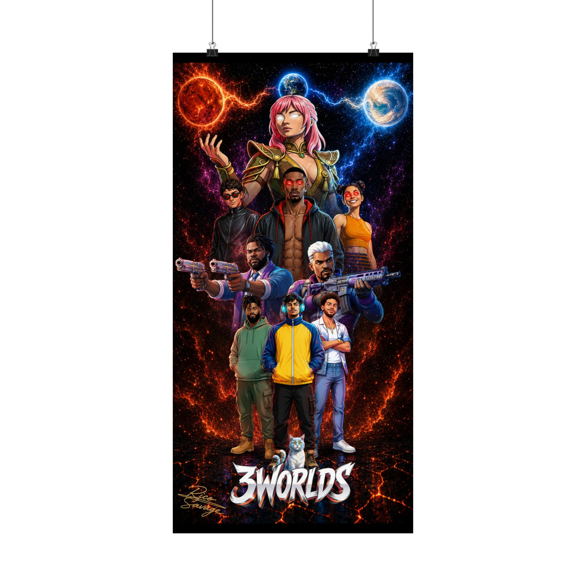 3 Worlds Poster Matte Vertical Posters