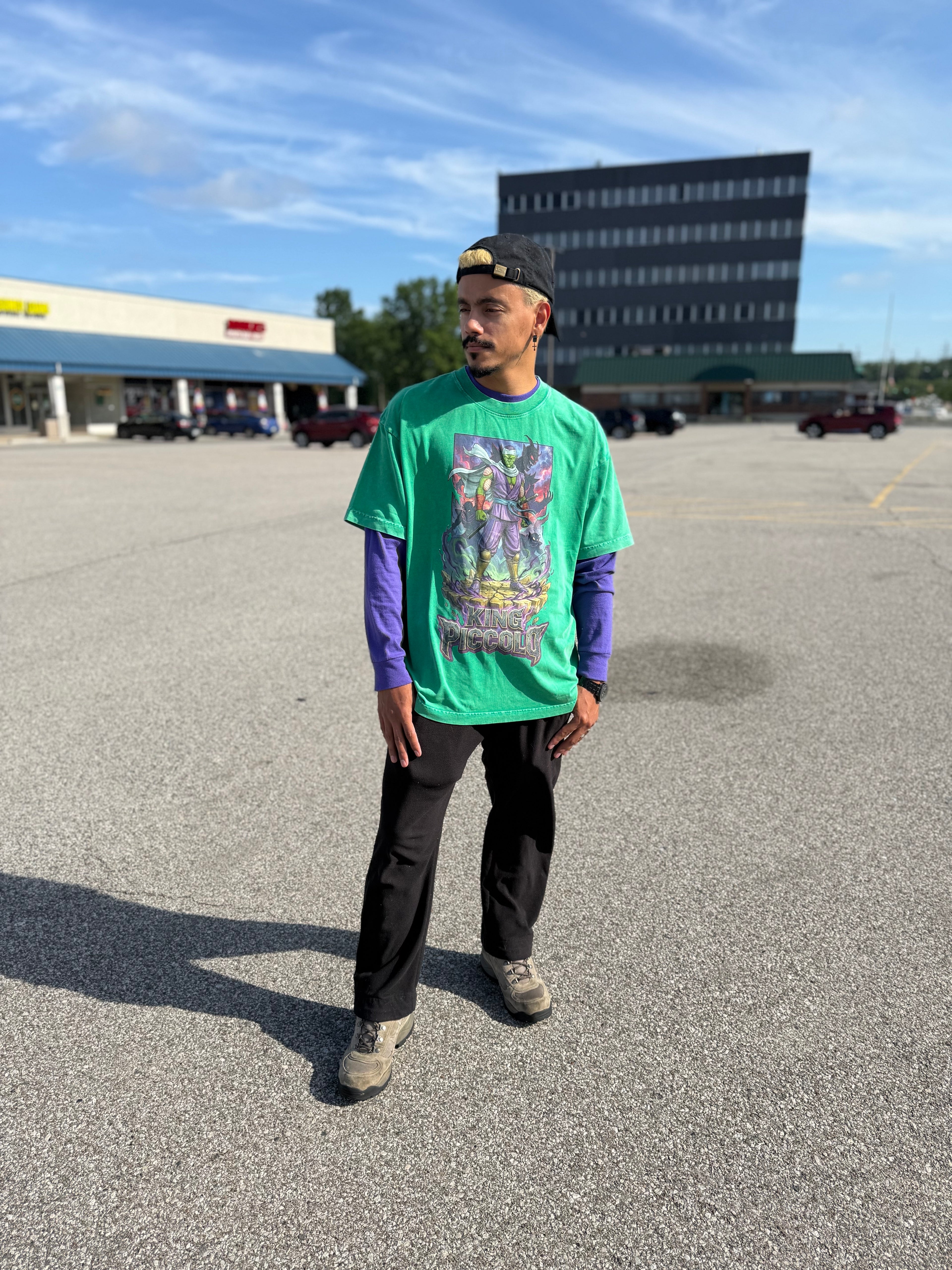 King Piccolo Snow Washed Oversized Cotton T-Shirt