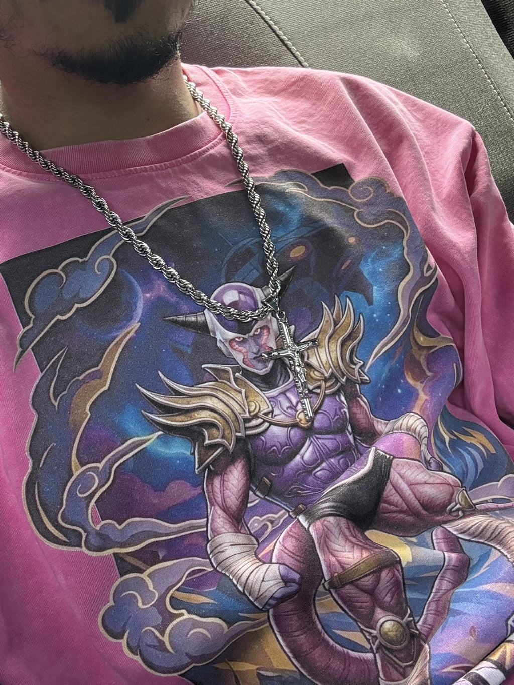 Lord Frieza Snow Washed Oversized Cotton T-Shirt