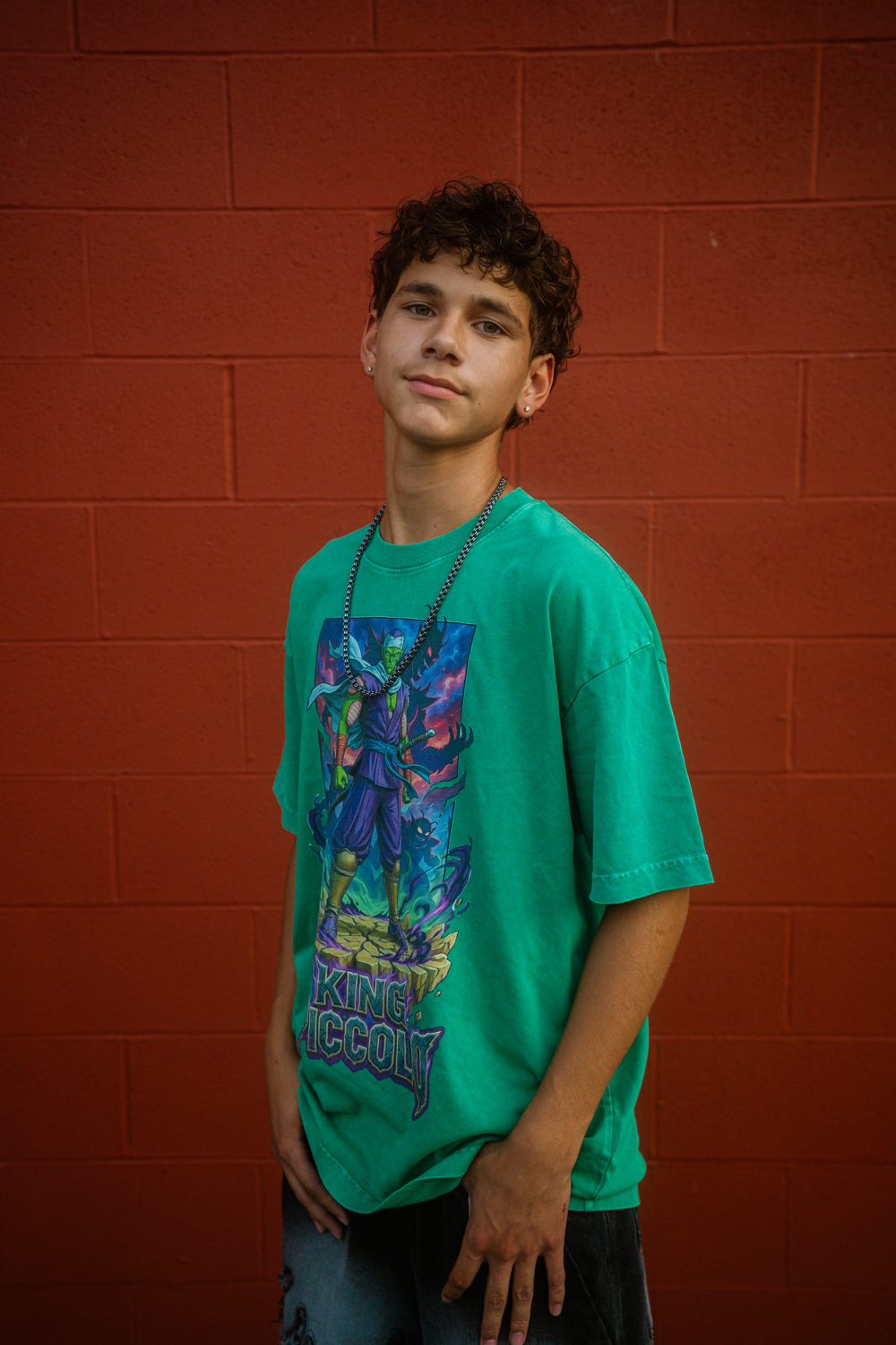 King Piccolo Snow Washed Oversized Cotton T-Shirt
