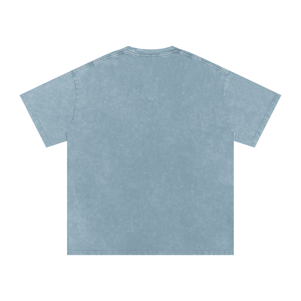 Showdown Billiards Rocks Snow Washed Oversized Cotton T-Shirt