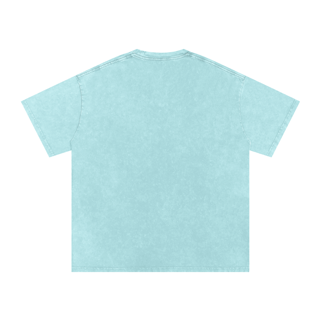 Showdown Billiards Rocks Snow Washed Oversized Cotton T-Shirt
